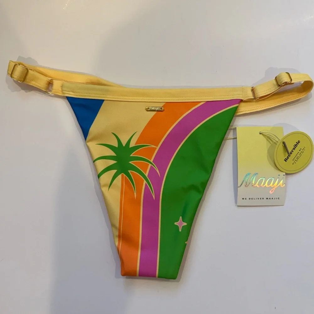 Maaji Pink and Orange Reversible Bathing Suit - Picture 5 of 9